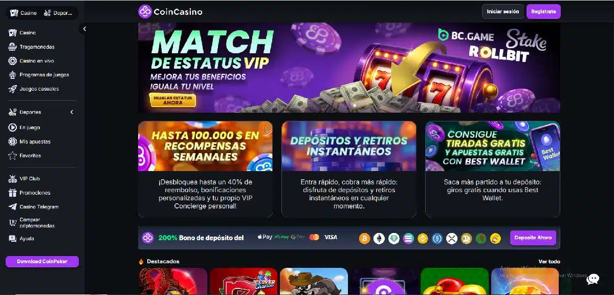 CoinCasino - Análisis detallado de los mejores casinos online en Argentina